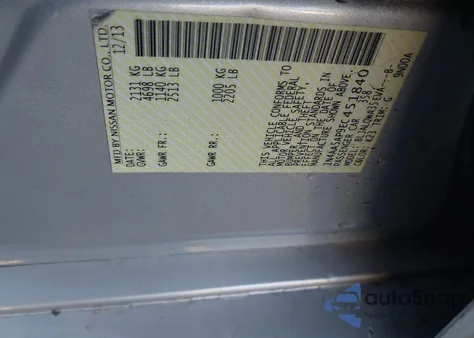 2014 Nissan Maxima 3.5 S из США, поврежденный, VIN 1N4AA5AP9EC451840